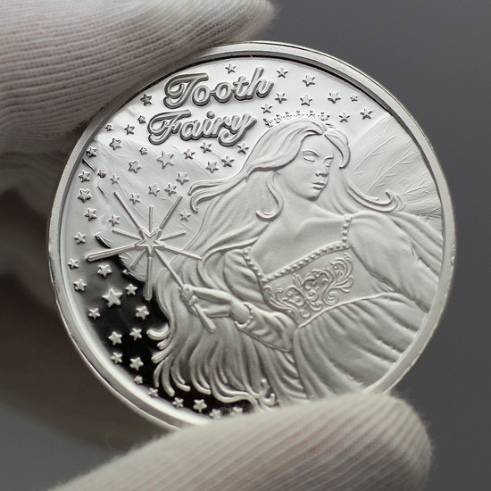 Tooth Fairy 1oz .999 Silver Medallion Close Up