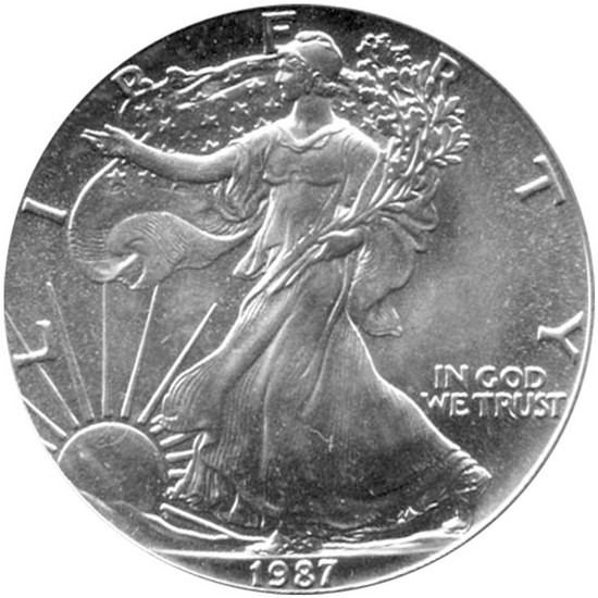 1987 Silver American Eagle BU
