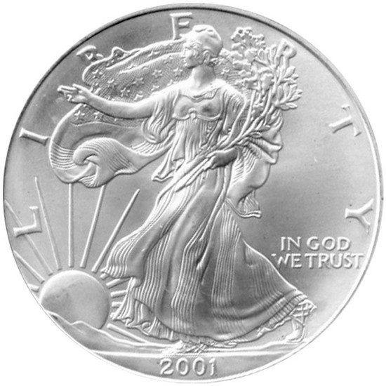 2001 Silver American Eagle BU