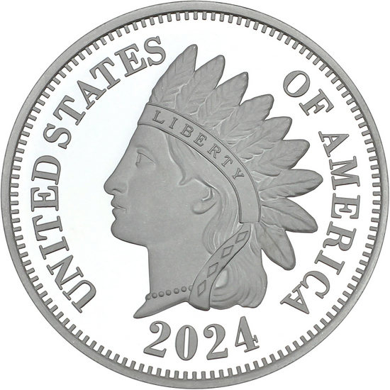 2024 Indian Head Cent Replica 1oz .999 Silver Medallion