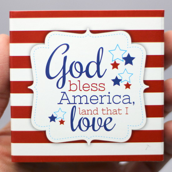 'God Bless America Land That I Love' Default Patriotic Gift Box Sleeve