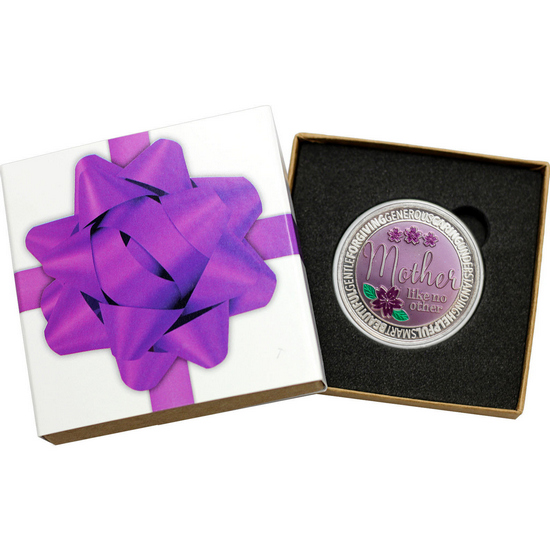 Hand-Enameled Mother Like No Other 1oz .999 Silver Medallion in Gift Packaging