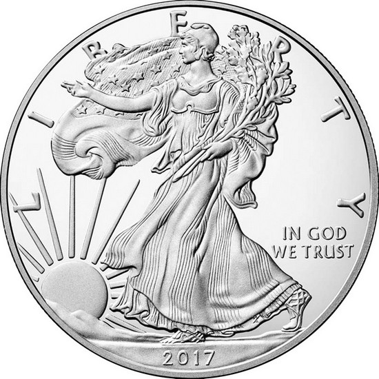 2017 W Silver American Eagle Coin PF in OGP