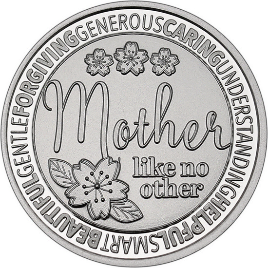 Mother Like No Other 1oz .999 Silver Medallion Close up of Design