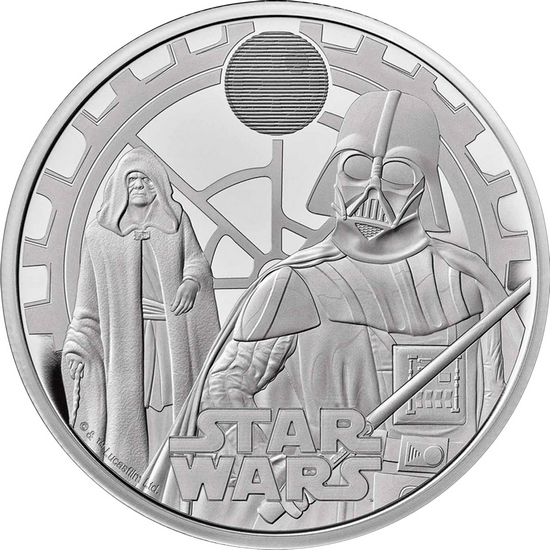 2023 Silver Star Wars Darth Vader & Palpatine 1oz Proof Coin in OGP
