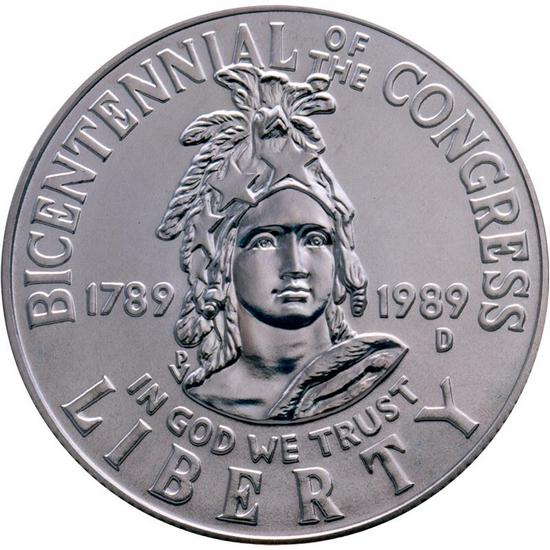 1989 D Congressional Half Dollar BU