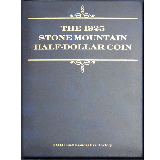 1925 Stone Mountain Commemorative Half Dollar BU Coin and Stamp Folder