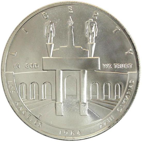 1984 D Olympic Silver Dollar BU