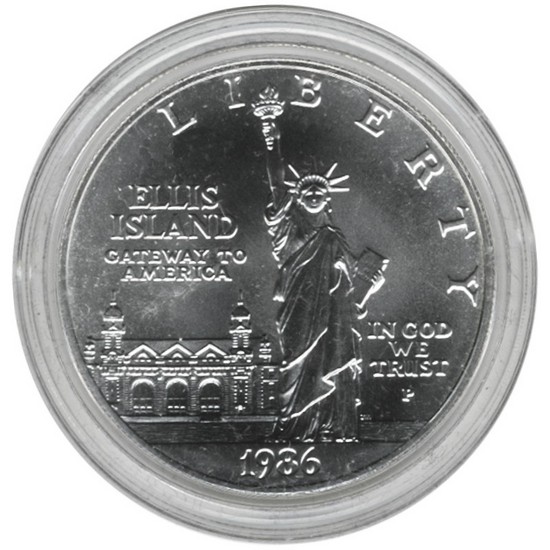 1986 P Statue of Liberty Centennial Silver Dollar BU Coin
