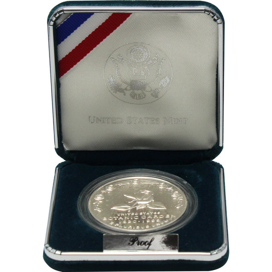 1997 P Botanic Garden Silver Dollar PF Coin in OGP
