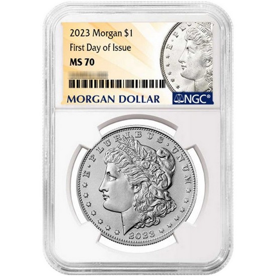 2023 Morgan Silver Dollar MS70 FDI NGC Morgan Dollar Label