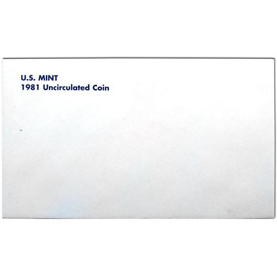 1981 OGP Envelope for United States Mint Uncirculated Coin Set