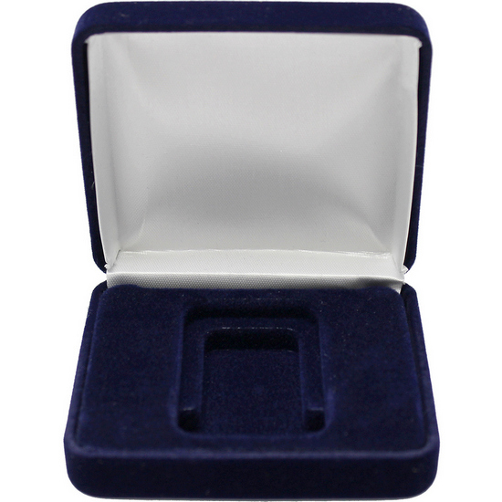 Dark Blue Velvet Clamshell Gift Box for Vertical 1oz Bars and Ingots