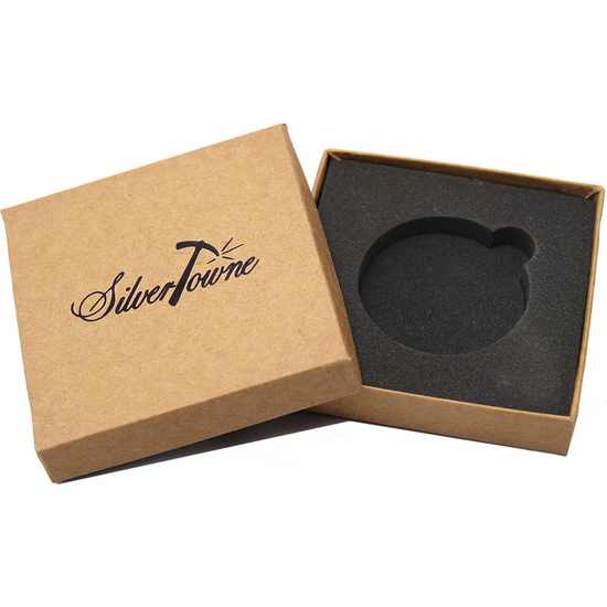 SilverTowne Natural Kraft Paper Gift Box for 1oz 39mm Medallion/Rounds