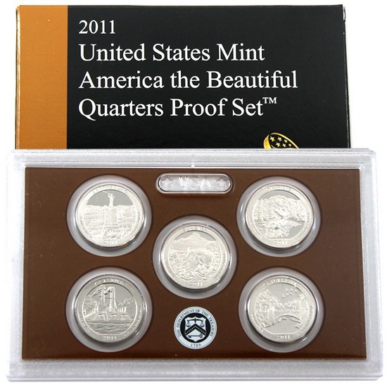 2011 5pc Clad Quarter Proof Set