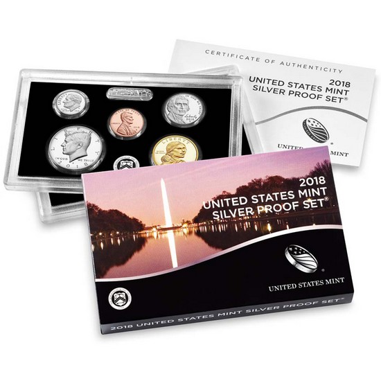 2018 S United States Mint 10pc Silver Proof Set