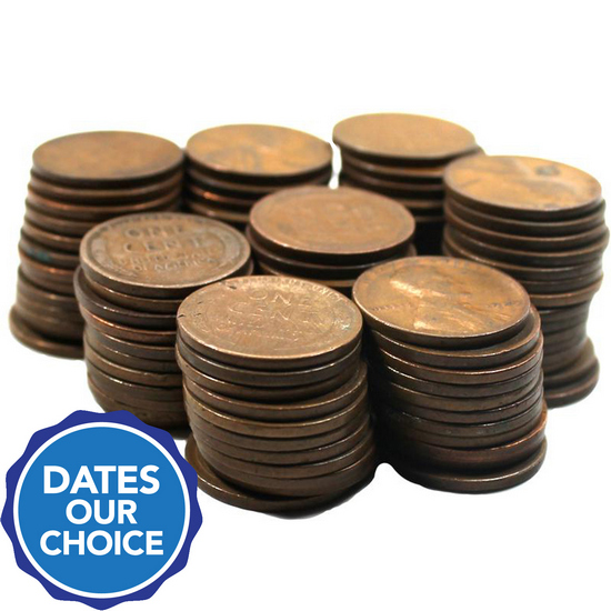 1920s Wheat Cents 100pc Grab Bag Dates Our Choice