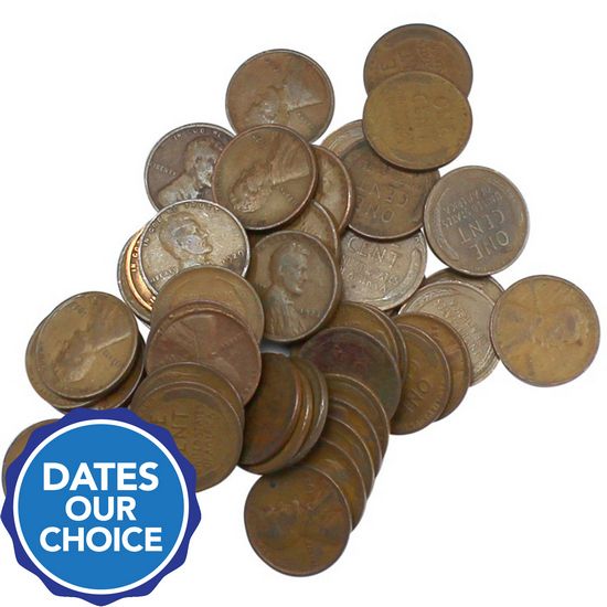 1920s Wheat Penny 50pc Grab Bag Dates Our Choice