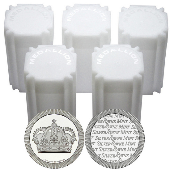 Crown Stackables 1oz .999 Silver Medallion in Tubes 100pc