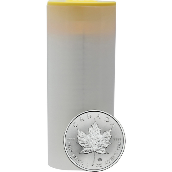 2024 Canada Silver Maple Leaf 1oz BU Coin 25pc Tube