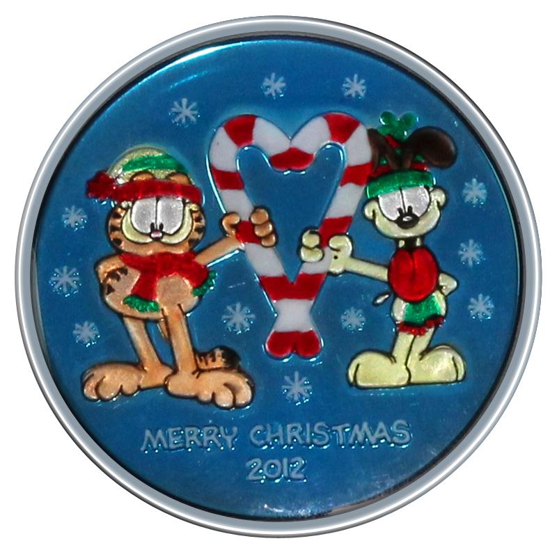 Garfield Christmas Silver Medallion