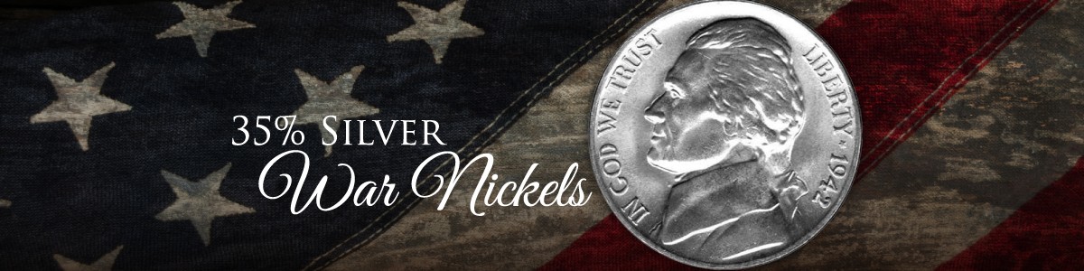 1942-1945 Wartime Silver Alloy Jefferson Nickels 1942-1945 Wartime Silver Alloy Jefferson Nickelsr