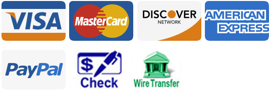SilverTowne Accepts the Following Forms of Payment: Visa, MasterCard, Discover, American Express, PayPal, Physical Check & Wire Transfer
