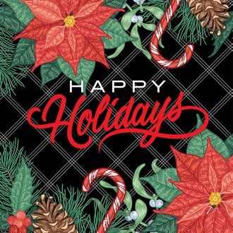 Happy Holidays Poinsettia Gift Box Sleeve