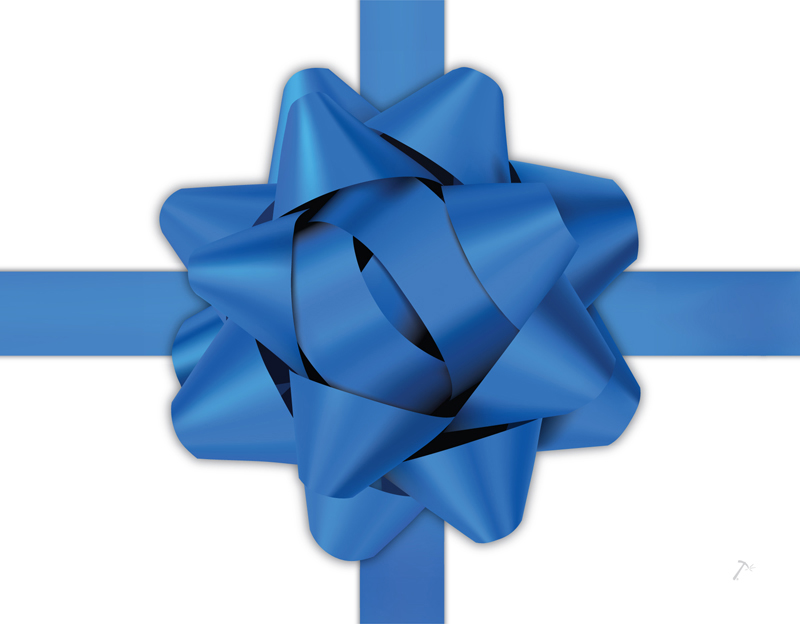 Blue Ribbon Gift Box Sleeve for 2 Piece Sets