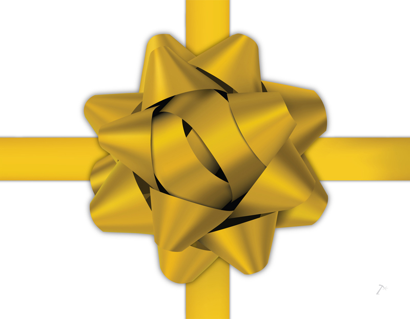 Gold Ribbon Gift Box Sleeve for 2 Piece Sets