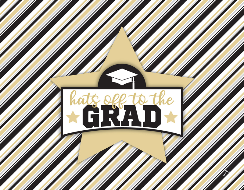Graduation Black and Gold Gift Box Sleeve for 2 Piece Sets
