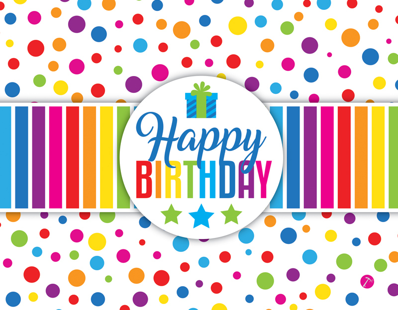 Happy Birthday Multi-Color Gift Box Sleeve for 2 Piece Sets