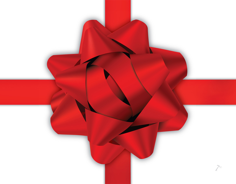 Red Ribbon Gift Box Sleeve for 2 Piece Sets