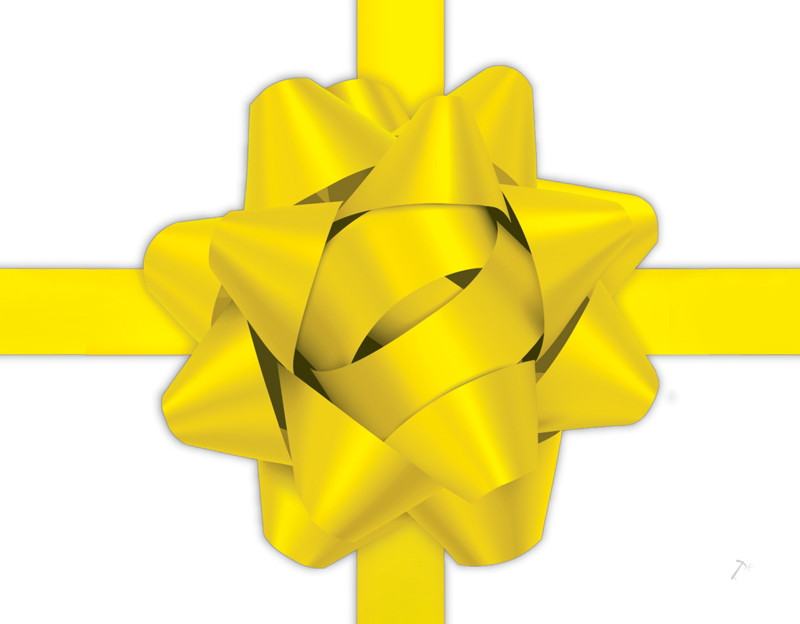 Yellow Ribbon Gift Box Sleeve for 2 Piece Sets