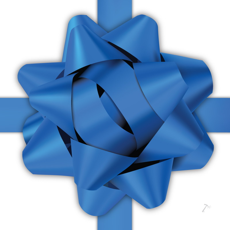 Blue Ribbon Gift Box Sleeve