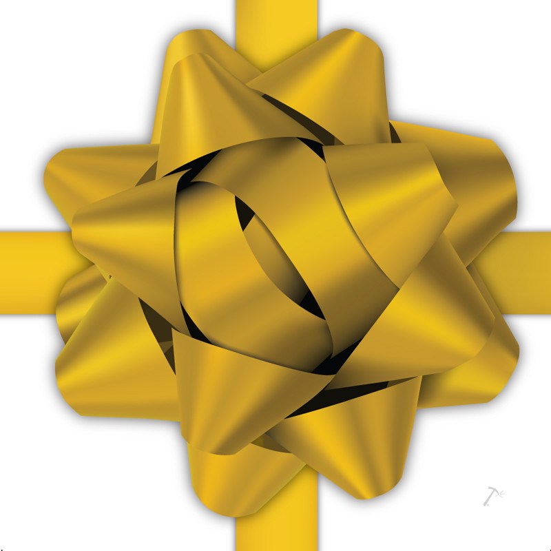 Gold Ribbon Gift Box Sleeve