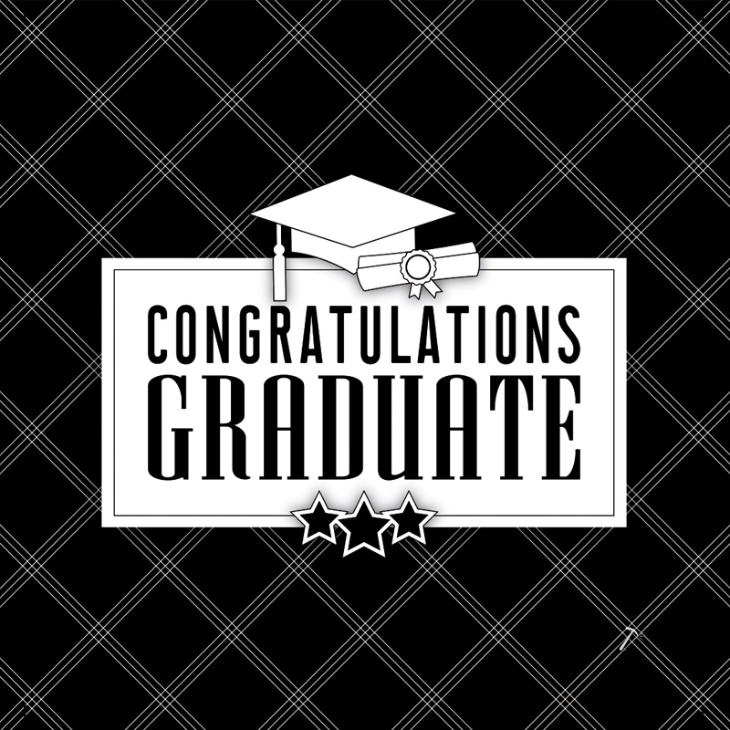 Congratulations Graduate Black/White Gift Box Sleeve