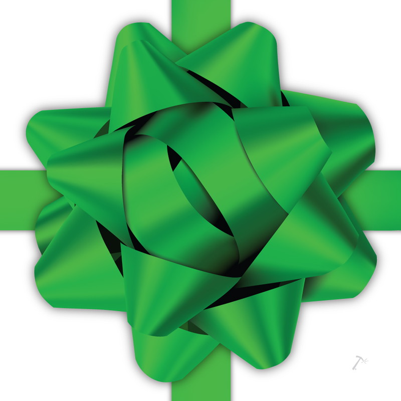 Green Ribbon Gift Box Sleeve