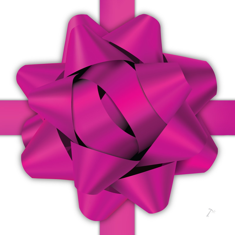 Hot Pink Ribbon Gift Box Sleeve