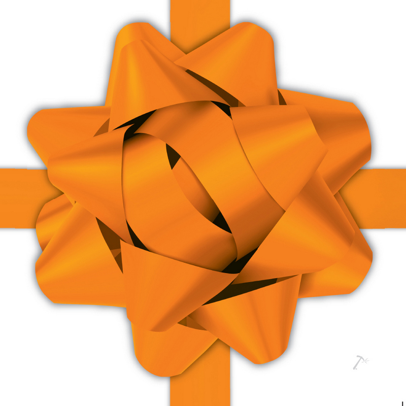 Orange Ribbon Gift Box Sleeve