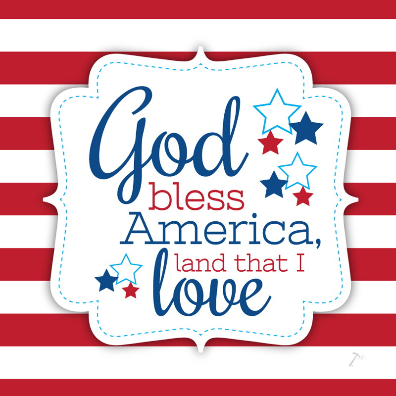 Patriotic God Bless America Gift Box Sleeve