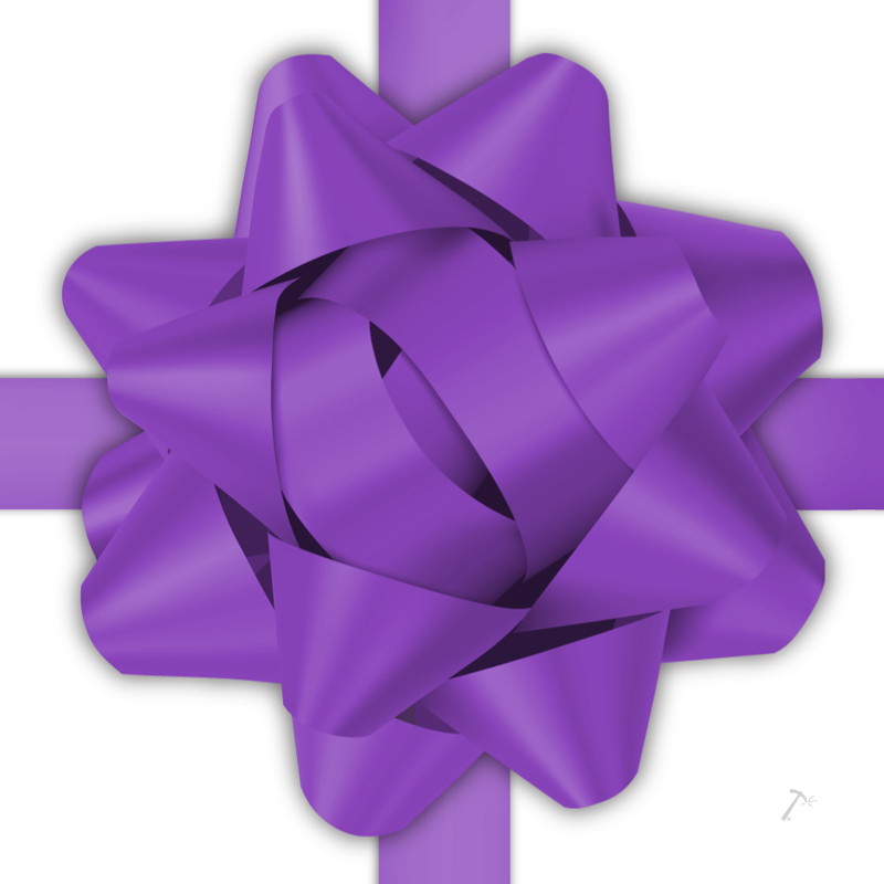 Purple Ribbon Gift Box Sleeve