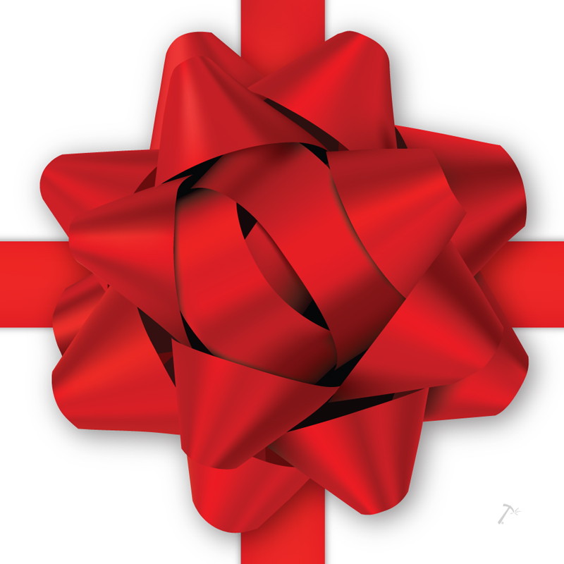 Red Ribbon Gift Box Sleeve