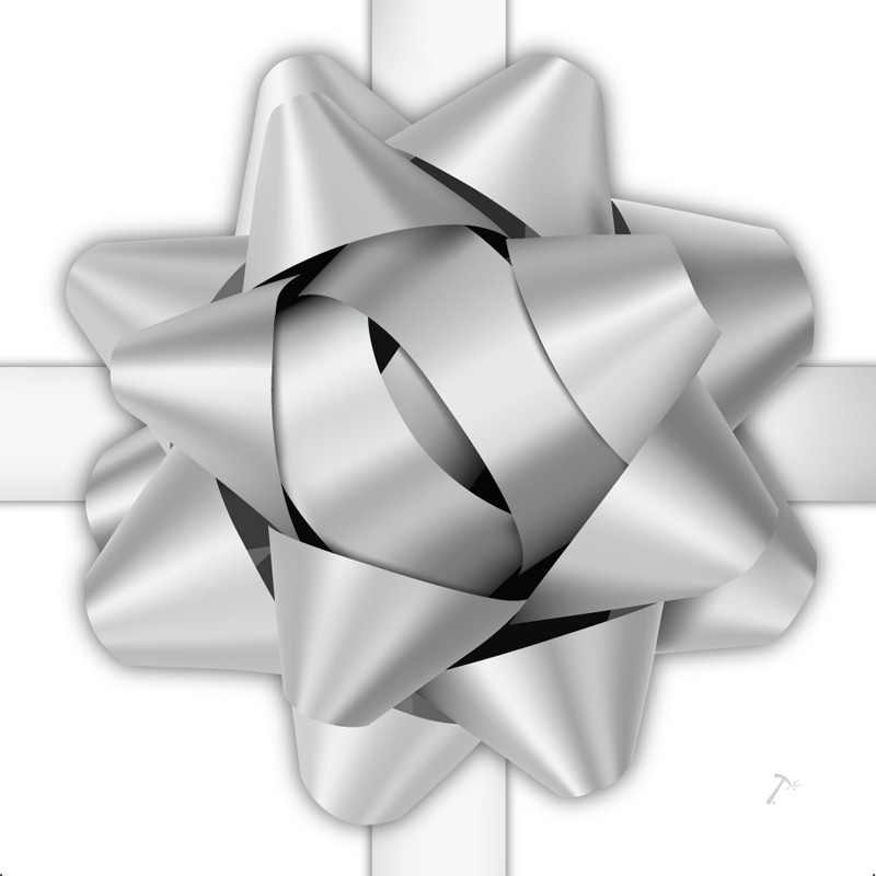 Silver Ribbon Gift Box Sleeve