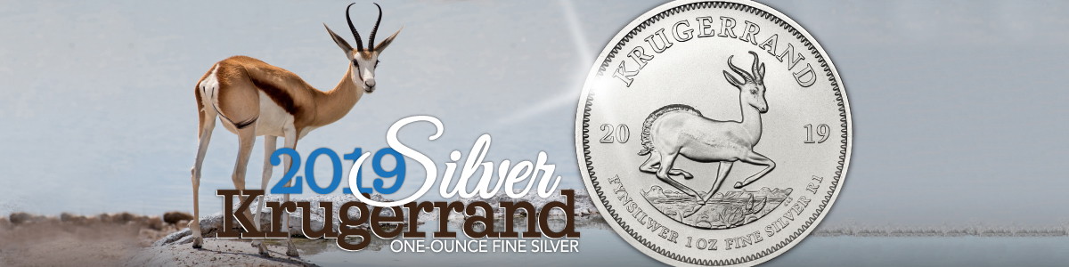 2019 Silver South African Krugerrand BU Coins 2019 Silver South African Krugerrand BU Coins