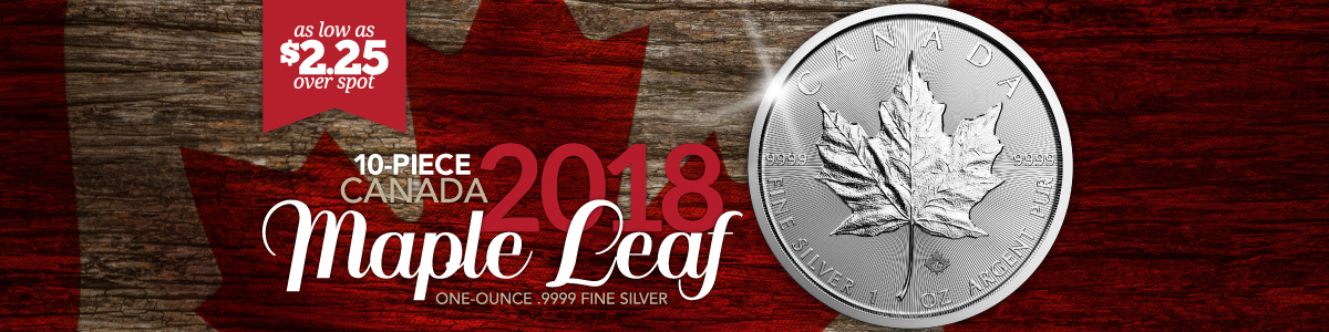 Canadian Silver Maple Leafs Bullion Coins Canadian Silver Maple Leafs Bullion Coins