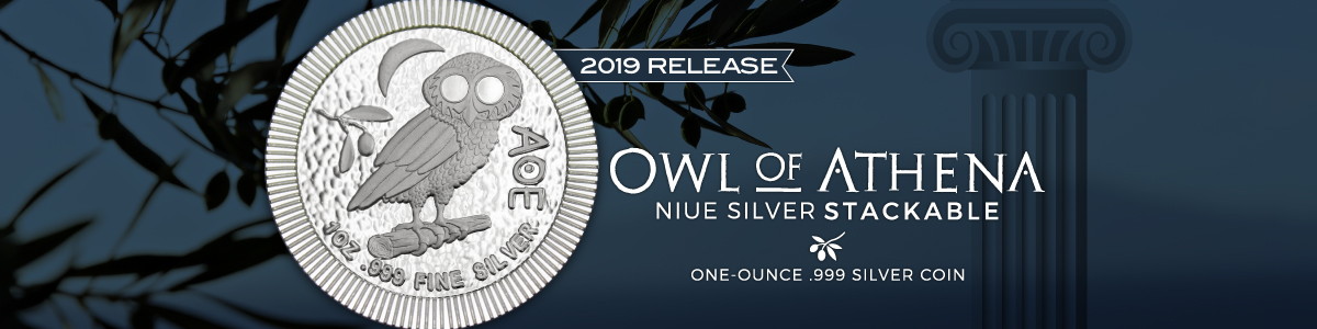 Niue Owl of Athena Stackable Silver Coins Niue Owl of Athena Stackable Silver Coins