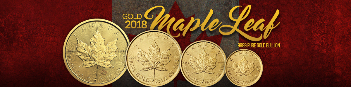 2018 Canadian Gold Maples .9999 Pure Gold Bullion Coins. 2018 Canadian Gold Maples .9999 Pure Gold Bullion Coins