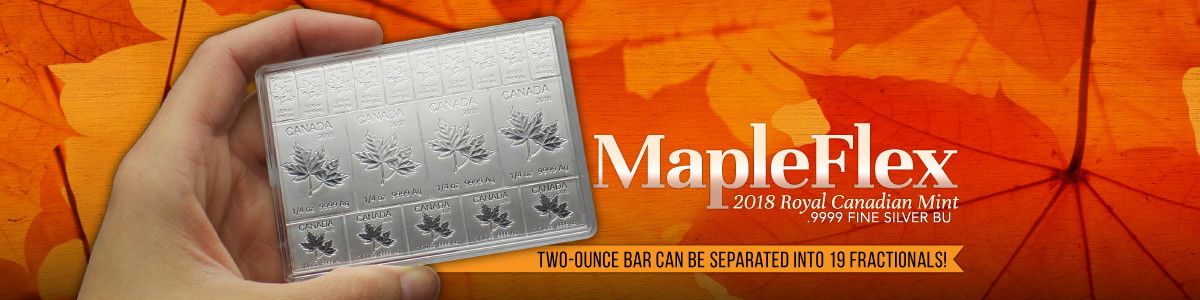 Canadian Silver Maple Flex Bars | 2 Ounce Total Canadian Silver Maple Flex Bars | 2 Ounce Total