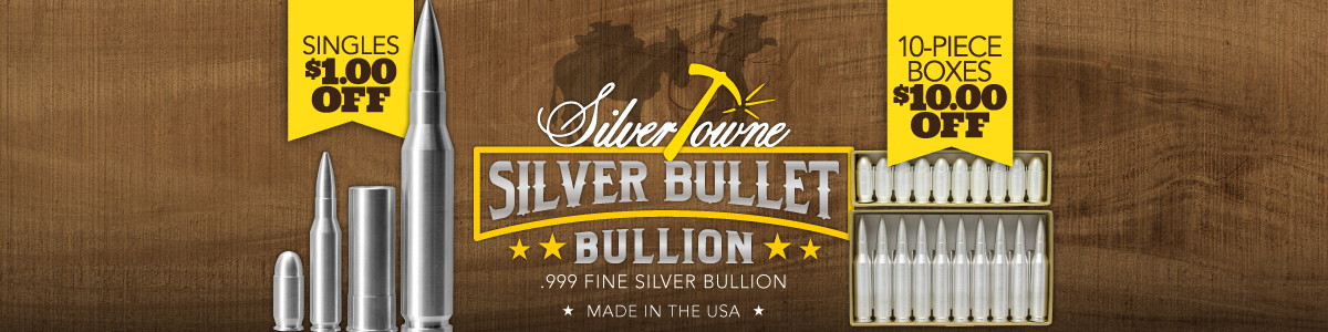 SilverTowne Minted 9999 Silver Bullet Replicas SilverTowne Minted 999 Silver Bullet Replicas